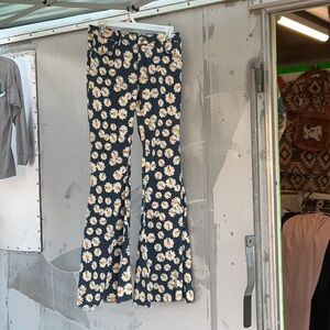 Floral Bell-Bottom Pants